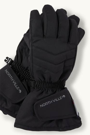 Children Girls - Ski gloves - waterproof - black