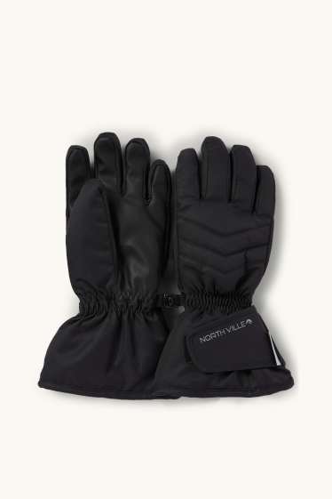 Children Girls - Ski gloves - waterproof - black