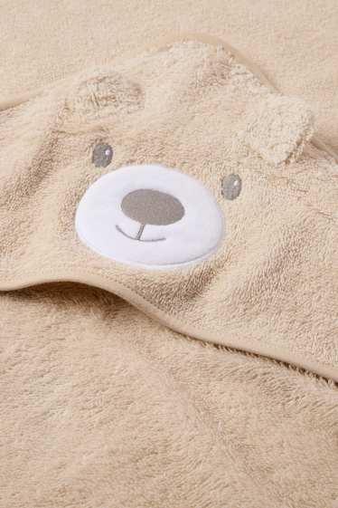 Bébés garçons - Ourson - serviette à capuche pour bébé - beige