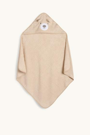 Bébés garçons - Ourson - serviette à capuche pour bébé - beige