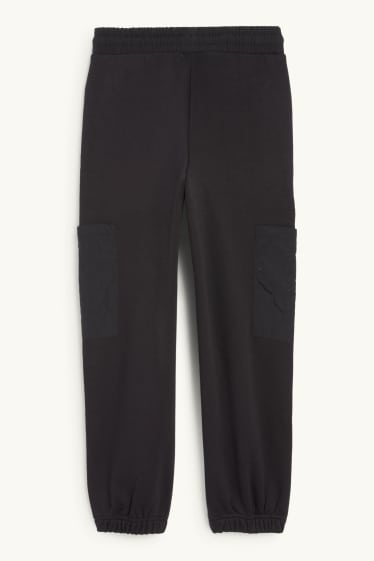Enfants garçons - Pantalon de jogging cargo - noir