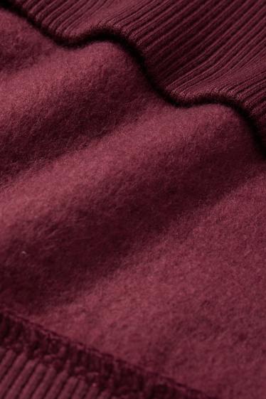 Femei - Bluză de molton - vișiniu