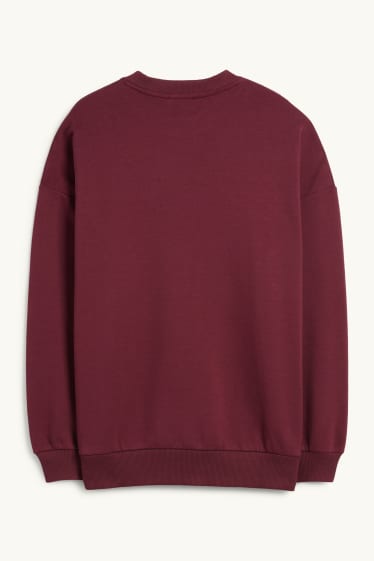 Femei - Bluză de molton - vișiniu