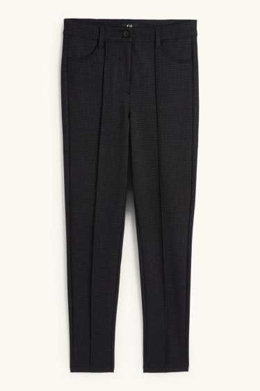 Dames - Legging - geruit - donkergrijs