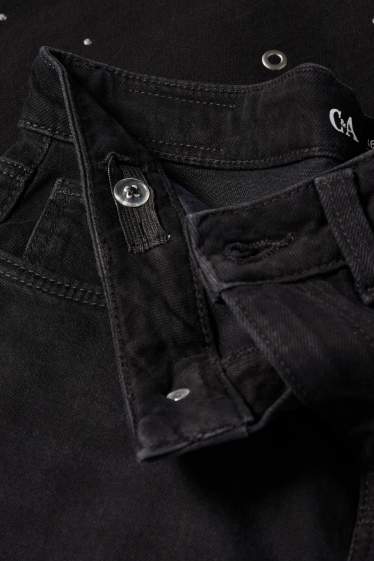 Niñas - Wide leg jeans - vaqueros - gris oscuro