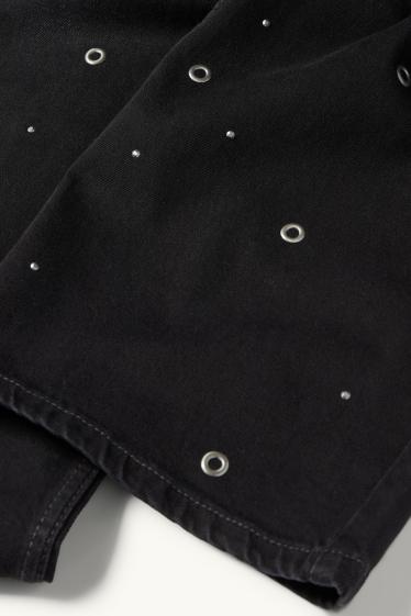 Niñas - Wide leg jeans - vaqueros - gris oscuro