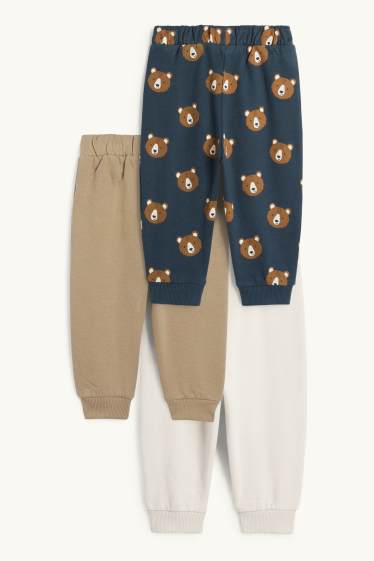 Bébés garçons - Lot de 3 - oursons - pantalons de jogging bébé - beige
