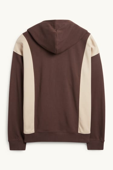 Men - Hoodie - dark brown
