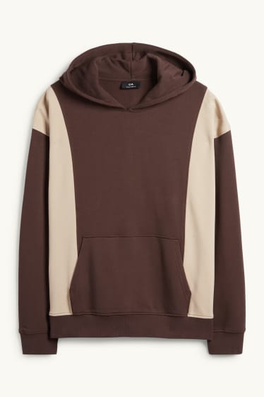 Men - Hoodie - dark brown