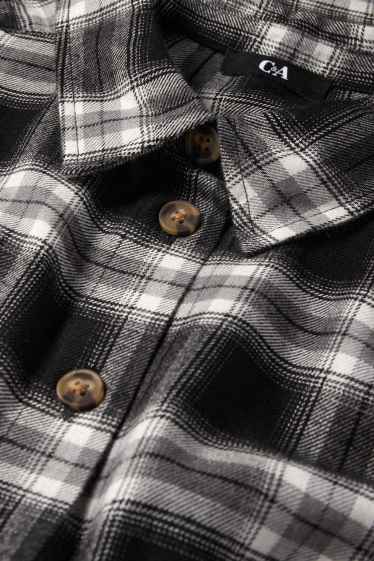 Donna - Blusa - a quadretti - nero / grigio