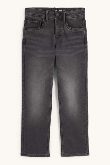 Enfants garçons - Jean de coupe droite - jean chaud - jog denim - jean gris