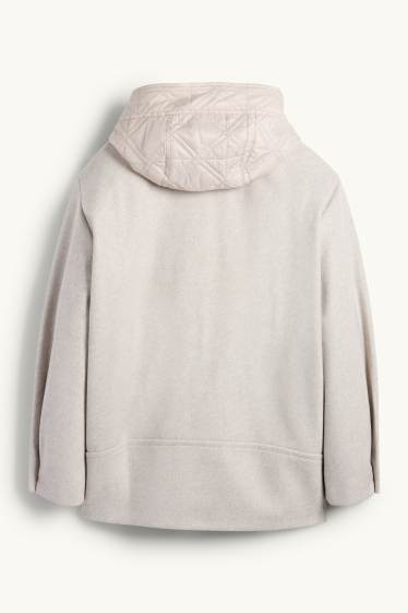 Femmes - Veste avec capuche - beige clair
