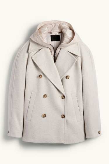Femmes - Veste avec capuche - beige clair
