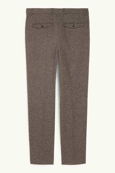 Home - Americana combinable - regular fit - elàstica - texturada - marró