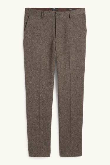 Home - Americana combinable - regular fit - elàstica - texturada - marró