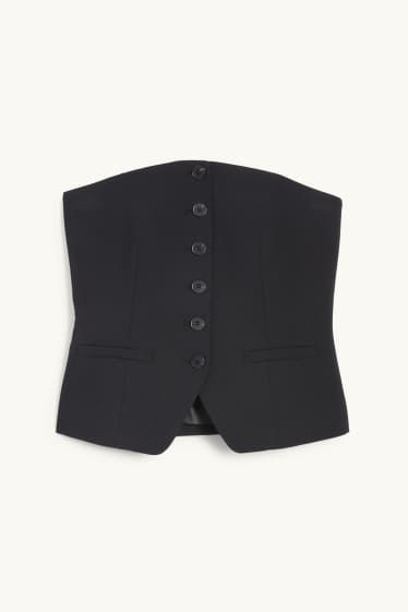 Damen - Business-Weste - Body Fit  - schwarz