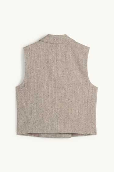 Femei - Vestă office - regular fit - structurată - gri melanj