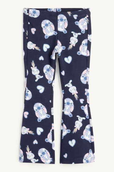 Kinder Mädchen - Lilo & Stich - Flared Thermoleggings - dunkelblau