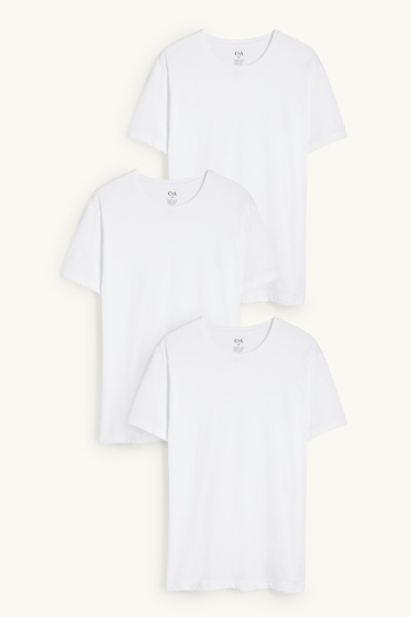 Herren - Multipack 3er - Unterhemd - weiß