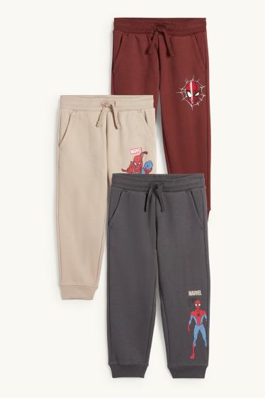 Children Boys - Multipack of 3 - Spider-Man - joggers - dark gray