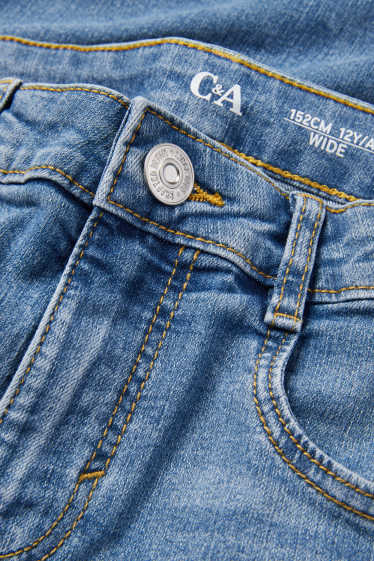 Children Girls - Wide leg jeans - denim-light blue