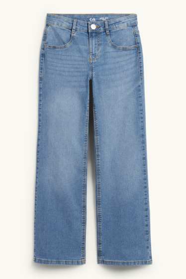 Children Girls - Wide leg jeans - denim-light blue