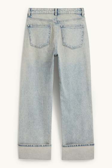 Dámské - Baggy jeans - mid waist - džíny - světle modré
