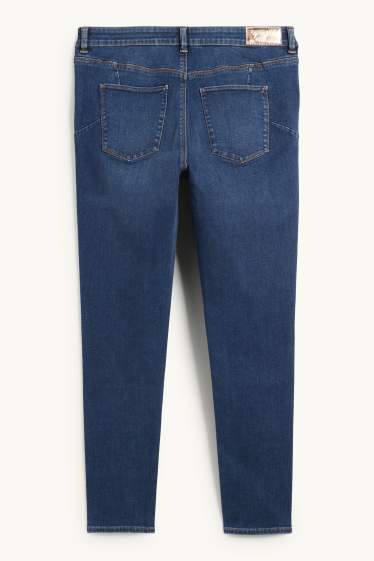 Femei - Skinny jeans - talie medie - jeans modelatori - LYCRA® - denim-albastru închis