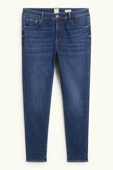 Femei - Skinny jeans - talie medie - jeans modelatori - LYCRA® - denim-albastru închis