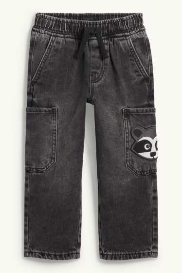 Copii - Băieți - Raton - relaxed jeans - jeans termoizolanți - denim-gri închis