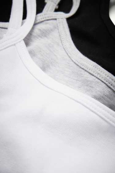 Kinderen: meisjes - Set van 3 - bustier - wit / zwart