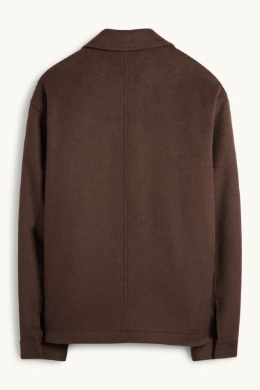 Hommes - Veste - rembourrée - marron foncé