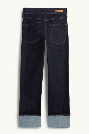 Damen - Straight Jeans - Mid Waist - LYCRA® - dunkeljeansblau
