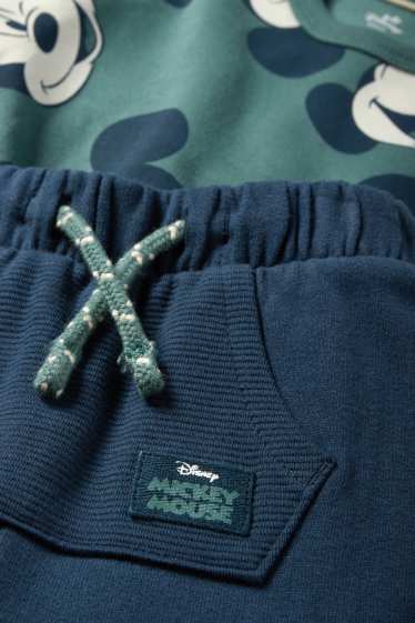 Baby: jongens - Mickey Mouse - babyoutfit - 2-delig - donkergroen