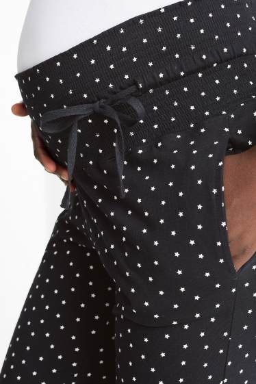 Femmes - Bas de pyjama de grossesse - à motif - noir