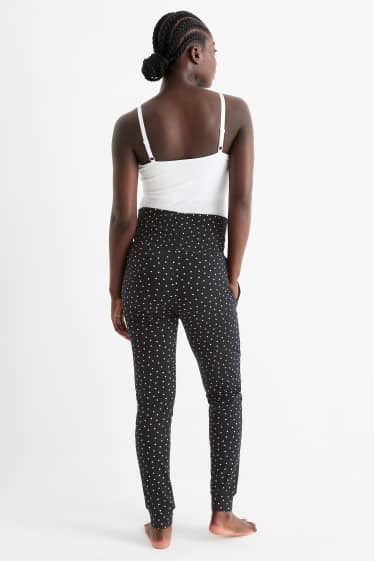 Femmes - Bas de pyjama de grossesse - à motif - noir