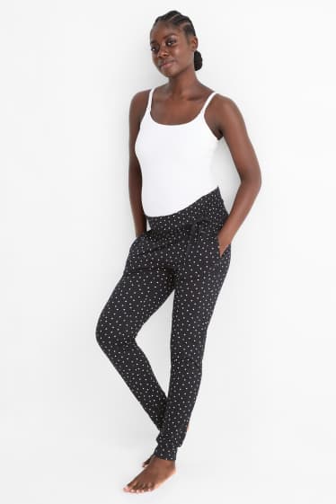Femmes - Bas de pyjama de grossesse - à motif - noir