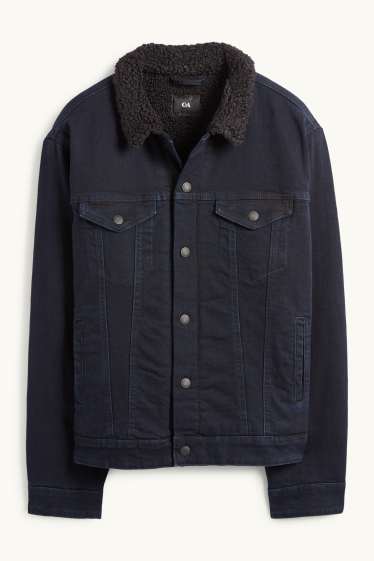 Pánské - Džínová bunda - tmavomodrá