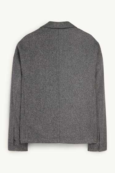 Herren - Baukasten-Sakko - Regular Fit - Stretch - strukturiert - grau