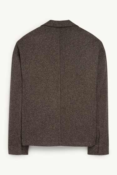 Heren - Colbert uit het combi-systeem - regular fit - stretch - met structuur - bruin