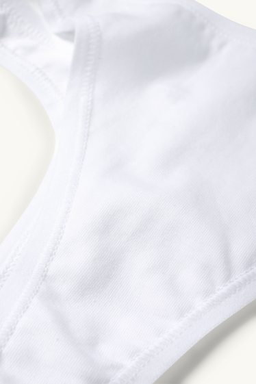 Femmes - Lot de 3 - strings - blanc