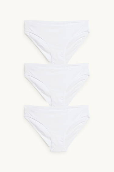 Women - Multipack of 3 - briefs - white