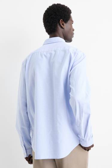 Pánské - Košile - regular fit - button-down - světle modrá