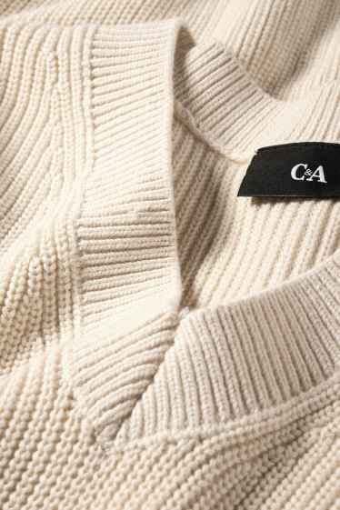 Hommes - Débardeur - finition côtelée - beige clair