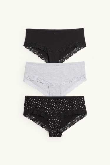 Dona - Paquet de 3 - calces - negre