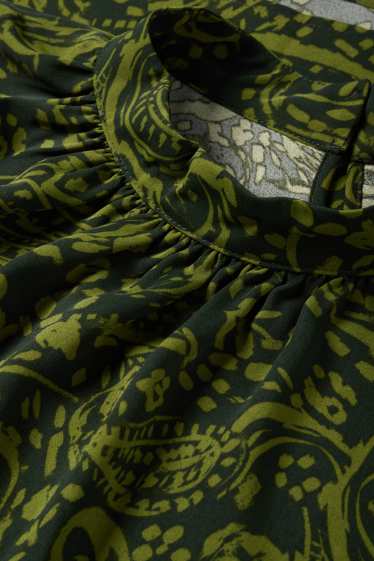 Dámské - Halenka - se vzorem - tmavozelená