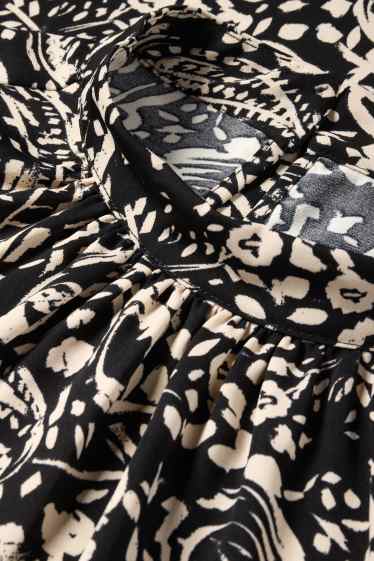 Femmes - Chemisier - à motif - noir / beige