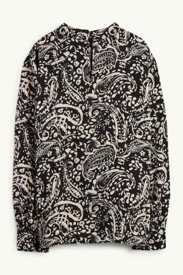 Femmes - Chemisier - à motif - noir / beige