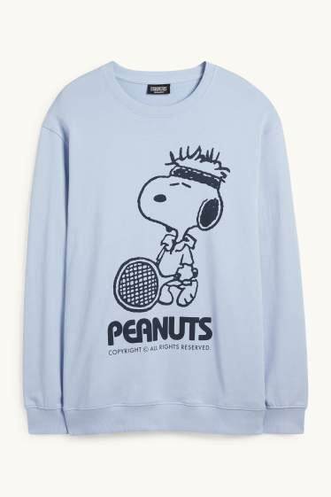 Hommes - Sweat - Peanuts - bleu clair