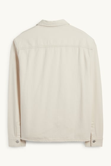 Herren - Jeanshemd - Relaxed Fit - Kent - cremeweiß
